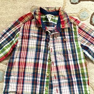 Cherokee Button Down Plaid Shirt 3T